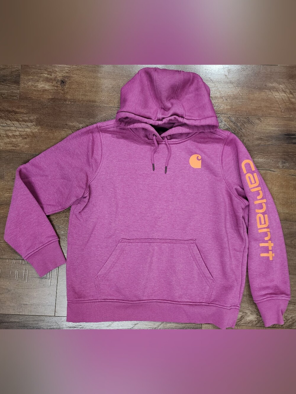 Carhartt Loose Fit Midweight Logo Sleeve Hoodie, Size Large(12-14)